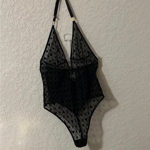 Victoria’s Secret Sheer Logo Bodysuit